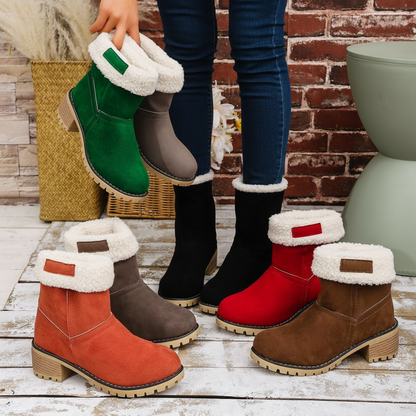 Almira vinterstövlett med klack och 2-i-1-design