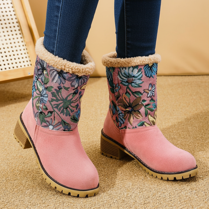 Almira vinterstövlett med klack och 2-i-1-design