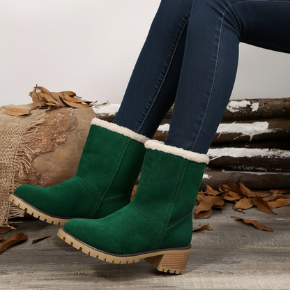 Almira vinterstövlett med klack och 2-i-1-design