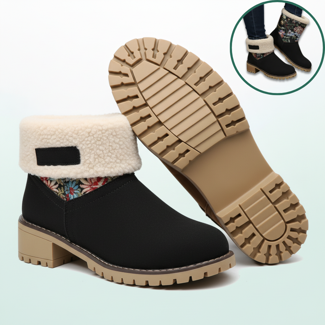 Almira vinterstövlett med klack och 2-i-1-design