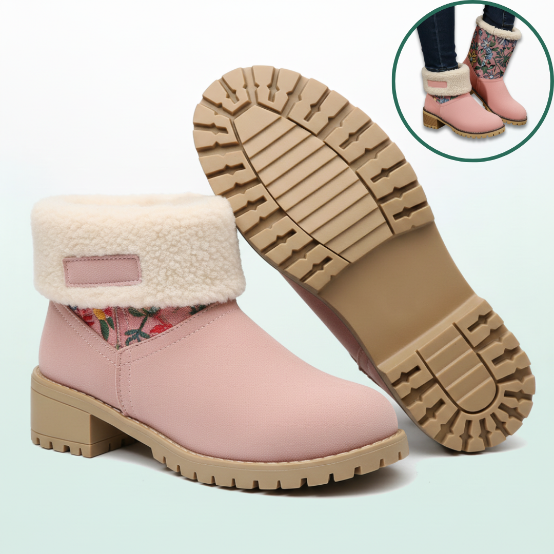 Almira vinterstövlett med klack och 2-i-1-design